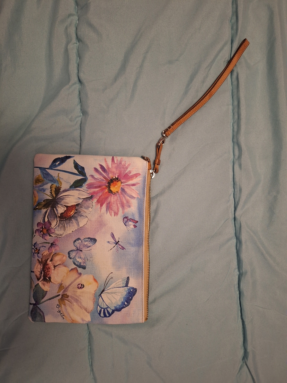 Brighton Floral Butterfly Wristlet Clutch in Pastel Multicolor - Picture 2 of 8